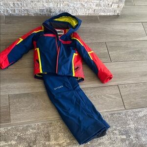 Spyder Red and Blue Kids' Ski Outfit